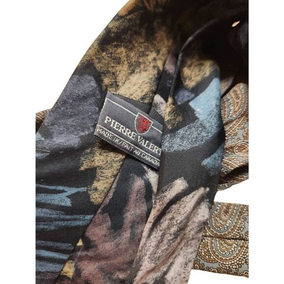 Lot of 3 Vintage Ties Corpcore 70s Paisley Striped - Picture 2 of 8